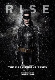 the dark knight rises movie poster with person in leather jacket and mask on it's face