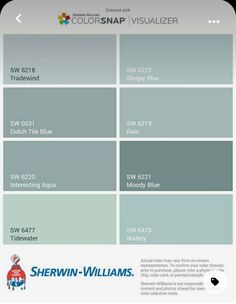 the color scheme for sherwinn - williams's colorsnap visualizer