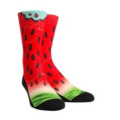 Have a slice of sweet style with these Watermelon inspired socks. S/M - Men 6-8.5, Women 7.5-10 L/XL - Men 9-13, Women 10.5-14.5 Football Socks, Mens Crew Socks, Sock Shop, Patterned Socks, Sweet Style, Checkered Pattern, Cool Socks, Beetlejuice, Electric Blue