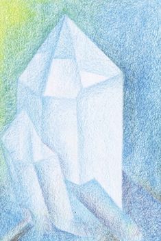 colored pencil drawing of an iceberg