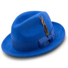 Diamondeo Collection: Montique Men's Royal Snap Brim Crushable Felt Wool Fedora Hat H10 CHECK OUT THIS COLLECTION SOPHISTICATED VINTAGE STYLE – Classic felt pinch fedora hat. Stylishly trimmed with coordinating grosgrain ribbon and brightly colored feather accent. Crushable. VERSATILE STYLE FOR ANY OCCASION - The fedora style adds polish to your dressier looks. Or, gives some extra personality to a more casual shirt and jeans combo. The snap brim can be worn up all around or turned down in front Ribbon Feather, Fedora Style, Happy Hat, Mens Hats Fashion, Wool Fedora Hat, Coloured Feathers, Straw Fedora, Felt Wool, Wool Fedora