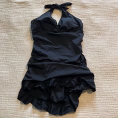 Nwot, Neck Tie, Lightly Padded And Form Shaping. Bathing Suit Fits, Bathing Suit Women, Black Bathing Suit, Body Con Dress Outfit, Bathing Suit Dress, One Piece Black, Bathing Suits One Piece, 2000s Outfits, Swimsuit One Piece