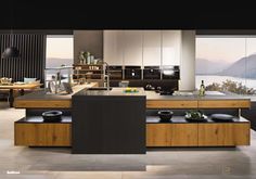 kitchen ideas modern luxury Dark And Light Home Interior, Dark Kitchens, Modular Kitchen Ideas, Kitchen Renovation Cost, Stylish Kitchen Design, Diy Kitchen Countertops, Kitchen Tech, Concrete Interiors, Kitchen Ideas Modern Luxury