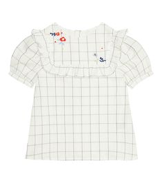 This cotton top from Bonpoint features charming floral embroidery and ruffled details. It's made from pure cotton and cut to a relaxed fit to ensure your little one's comfort. Embroidered Cotton Top, Shirts Blouses, Cotton Top, Embroidered Top, Cotton Tops, Floral Embroidery, Pure Cotton, Shirt Blouses, Top Shirt