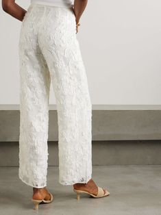 Spring Wedding Wide-leg Bottoms, Spring Wedding Wide-leg Pants, Wide Leg Summer Wedding Pants, Wide Leg Pants For Summer Wedding, Summer Wedding Wide Leg Bottoms, Summer Wedding Wide Leg Pants, Chic Organza Party Bottoms, Chic Wide Leg Pants For Summer Weddings, High-waisted Wide Leg Pants For Spring Wedding