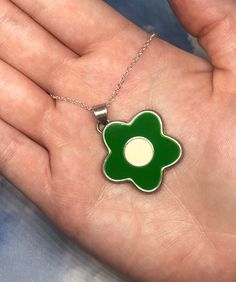 This is a super cute vintage flower charm that is on a silver chain with a lobster claw, so it is adjustable :) Charm Necklaces, Green Flower, Flower Charm, Green Flowers, Flower Necklace, Vintage Flowers, Lobster Claw, Charm Necklace, Necklace Etsy