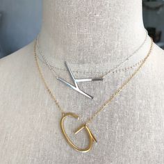 If you have a passion for fashion, this piece is for you! Big impact, minimal design and fashion forward styling. The Big Block Initial Necklace is a stand out piece for wearing and gifting. Show off your individual style with our Big Block Initial Necklace. Available in silver or gold plated initials. Chains are gold filled or sterling silver. Initial charms are approx 1.5 inches in size. This piece is ready to ship and leaves our studio in 1 to 3 business days. Silver Initial Charms, Initial Necklace Silver, Pave Necklace, Toggle Necklace, Letter Charm, Rose Gold Chain, Disc Necklace, Letter Charms, Letter Necklace