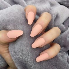 Peach Matte Coffin – Doobys Nails Simple Nail Art Designs, Elegant Nails, Nails Coffin, Nail Art Hacks, Matte Nails, Best Acrylic Nails, Cute Acrylic Nails, Acrylic Nail Designs