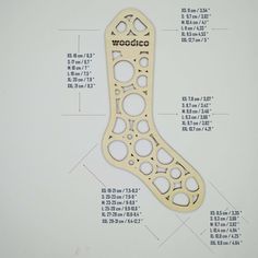 a diagram showing the parts of a shoe that is made out of wood and metal