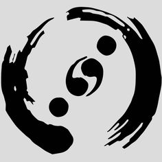 an image of a yin symbol with the words moving forward through life, interruption at time