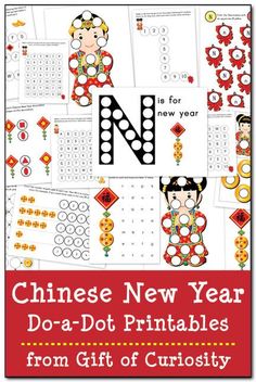 chinese new year do - a - dot printables from gift of curiosity