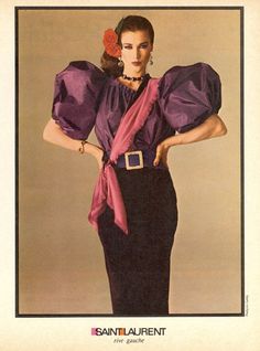 1979-80 Yves Saint Laurent Rive Gauche ad. Ysl Ad, Yves Laurent, Vintage Fashion 70s, Cristobal Balenciaga, Celine Vintage, Yves Saint Laurent Paris, Yves Saint Laurent Couture, Ysl Saint Laurent, Fashion 70s