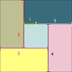 an area with different colored squares and numbers on the side, including one in red