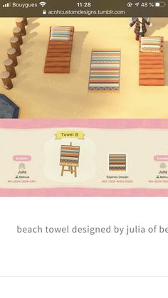 the beach towel is designed by julia of beeleybeestreats com, and has been featured on this website