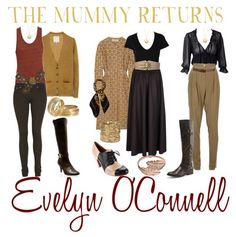 there are many different outfits and shoes on this book cover for the mommy returns by evelyn o'connore