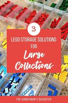 lego storage solution for large collections with text overlay