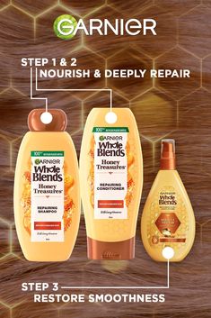 Step 1&2: Shampoo and Conditioner/ Step 3: Miracle Nectar Whole Blends, Repair Damaged Hair, Damage Hair Care, Conditioner Hair, Doctors Day, Damaged Hair Repair, Hair Breakage, Hair Restoration, Split Ends