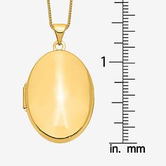 Features: Quick ShipJewelry Closure: Spring Ring ClaspLink Construction: SolidShape: OvalMetal Color: YellowChain Length: 18 InchChain Width: .5 MillimetersPendant Length: 34mmPendant Width: 26mmChain Construction: BoxCare: Wipe CleanMetal: 14k GoldNecklace Type: Locket NecklacesCountry of Origin: Imported Oval Locket Necklace, Locket Necklaces, Oval Locket, Locket Necklace, Spring Rings, Locket, Necklaces, Pendant Necklace, Ring