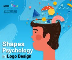 a man's head with the words shapes and technology in logo design on it