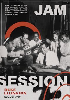 an advertisement for jam session with the band