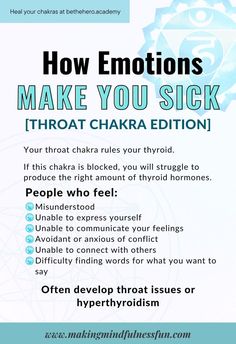 The throat chakra rules the throat and surrounding areas. Ailments and sickness in this area can be rooted in throat chakra themes. Healing the throat chakra enables us to step into our unique self-expression, speak our truth, and connect with others on a deeper level. Read our blog on throat chakra healing so you can feel seen, heard, and understood by others and live in your expression. Chronic Sore Throat, Speak Your Truth, Divine Feminine Spirituality, Healing Affirmations, Self Expression, Spiritual Health, Emotional Regulation