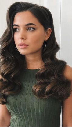 Bridal Hair Down, Hollywood Hair, Wedding Guest Hairstyles, Long Hair Wedding Styles, Wedding Hair Inspiration, Bridal Hair And Makeup, Wedding Hair And Makeup