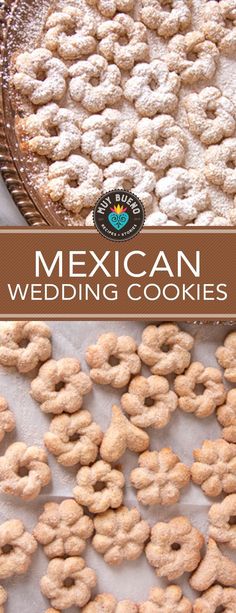 the mexican wedding cookies are ready to be baked in the oven and served for guests