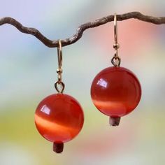 Artisan Crafted Cat's Eye Earrings - Afriyie | NOVICA Fall Jewelry Inspiration, Buy Bead, Gifts For My Wife, African Beads, Eye Earrings, Earring Crafts, Fall Jewelry, Beaded Dangle Earrings, Lovely Earrings