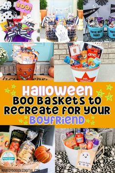 halloween boo - baskets to recreae for your boyfriend's birthday or any special occasion