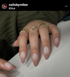 Press On Nails Almond, Acrylic Nails Nude, November Nails, Nails Almond, Pink Acrylic Nails, Brown Nails