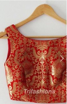 Red banarasi brocade custom made readymade blouse for saree | Etsy Blouse Indian Saree, Sari Lehenga, Blouse Lehenga, Blouse Indian, Sari Design