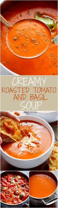 creamy roasted tomato and basil soup is the perfect way to use it for dinner or as an appetizer