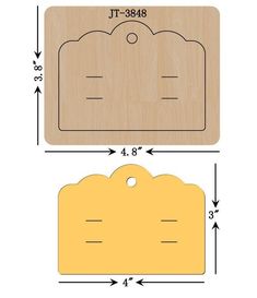 a wooden cutting board with measurements for the top and bottom pieces, including an oval shape