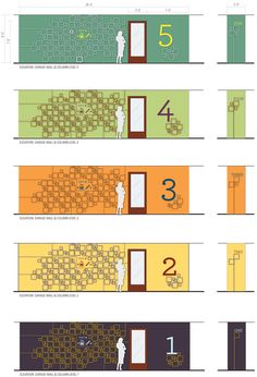 the instructions for how to make an origami door with numbers and symbols on it