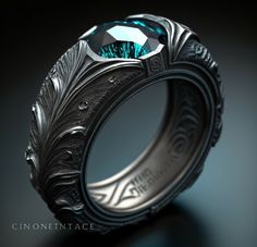 Mens Fantasy Rings, Cosmic Ring, Mens Leather Necklace, Metal Jewelry Making