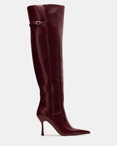 DAWN Wine Knee-High Pointed Toe Boot | Women's Boots – Steve Madden Tall Heeled Boots For Formal Fall Occasions, Tall Heeled Boots For Fall Formal Events, Tall Knee-high Boots For Formal Fall Occasions, Tall Knee-high Boots For Fall Formal Events, Tall Formal Knee-high Boots For Fall, Elegant Tall Boots For Fall, Classic Pointed Toe Knee-high Boots For Fall, Chic Pointed Toe Knee-high Boots, Office Knee-high Boots With Pointed Toe