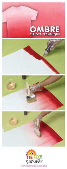 three pictures showing how to paint an object