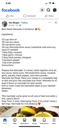 Worcestershire Sauce Substitute, Steak Marinade, Best Steak, Worcestershire Sauce, Onion Powder, Black Pepper, Soy Sauce