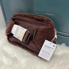 Brand New Everywhere Belt Bag Fleece Brown Color. Lululemon Belt Bag, Everywhere Belt Bag, Christmas Wishlist, Belt Bag, Brown Color, Mini Bag, Lululemon Athletica, Bag Lady, Brand New