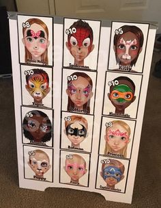 Face Painting Images, Easy Face Painting Designs, Face Paint Set, Glitter Bar, Face Painting Tutorials, Face Painting Easy, Face Paint Makeup, Face Art Makeup, Kids Face Paint