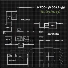 a black and white drawing of a school floor plan with the words,'school floor plan