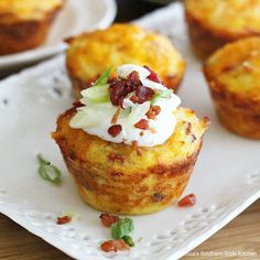 some tasty looking muffins on a white plate