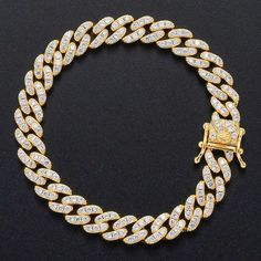 gold cuban bracelet Iced Out Cuban Link Cubic Zirconia Bracelet, Iced Out Cuban Link Bracelets For Party, Iced Out Cuban Link Bracelet For Party, Iced Out Cuban Link Party Bracelet, Party Cuban Link Bling Bracelets, Cuban Link Bling Bracelets For Party, Cuban Link Curb Chain Bracelet For Streetwear, Iced Out Cuban Link Necklace For Streetwear, Diamond Cuban Link Chain