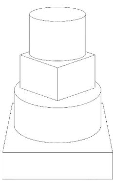 a three tiered cake is shown with the top layer cut out and ready to be eaten