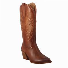 Women's Texan with embroidery



 Smooth brown leather

 Heel height 6cm

 Leg height 33 cm



 Circumference 36cm

 Leather lining



 Rubber sole



 Padded insole



 Made in Italy



 Composition:
 Upper: 100% Leather
 Lining: 100% Leather
 Bottom: Rubber
 Insole: 100% Leather Brown Knee-high Heeled Boots For Rodeo, Western Brown Heeled Boots With Almond Toe, Western Brown Mid-calf Boots With Almond Toe, Western Style Brown Mid-calf Boots With Almond Toe, Brown Snip Toe Knee-high Boots With Reinforced Heel, Brown Leather Knee-high Boots For Rodeo, Western Brown Knee-high Boots With Reinforced Heel, Brown Wide Calf Heeled Boots With Snip Toe, Brown Heeled Boots With Wide Calf And Snip Toe