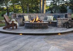 Building A Stone Wall, Wood Fire Pit, Rectangular Pool, Outdoor Living Design, Fire Pit Area, House Exteriors, Fire Pit Patio