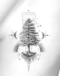 a woman's back with a tree on it