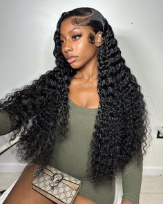 Right Side Part Deep Wave, 20inch Deep Wave Wig, Deep Wave Hair Side Part, Long Curly Side Part Wig, Styling Deep Wave Frontal Wig, Curly Black Wigs For Black Women, Styles To Do With Curly Wig, Curly Wig With Side Part, Closure Curly Wig Hairstyles