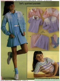 80’s Outfits, 80s Fashion Outfits, Vintage Girls Clothes, 80s Fashion Trends, Vintage Kids Clothes, 80s And 90s Fashion, 80s Outfit, Christmas Catalogs