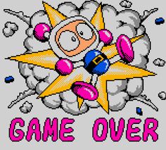 an old school video game with the words game over